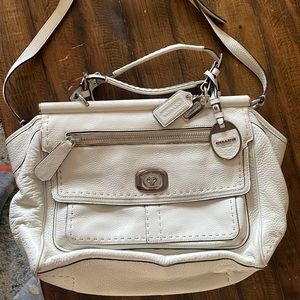 Coach purse white leather